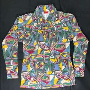 Kenzo Paris vintage top in subdued modern pattern